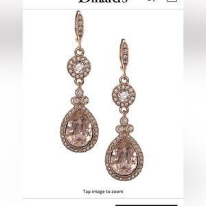 Givenchy Rose Gold and Crystal Drop Earrings